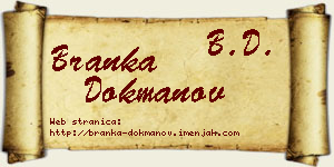 Branka Dokmanov vizit kartica